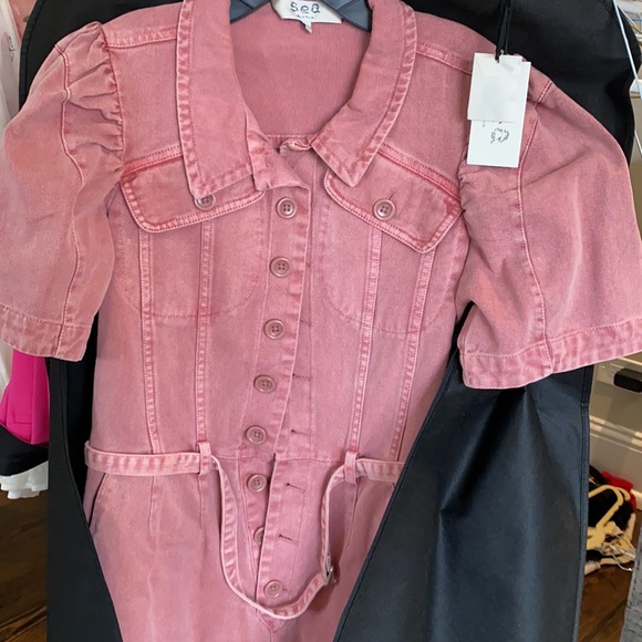 SEA New York pink jumpsuit sz 6 - Picture 2 of 2